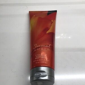 NWOT! Bath and body works sensual amber ultra shea body cream